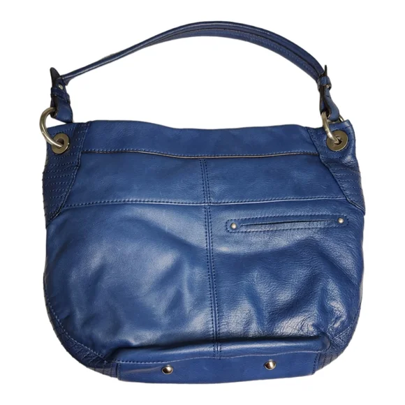 B. Makowsky Blue Soft Genuine Leather Shoulder Bag - Picture 5 of 17